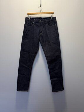 Uniqlo Selvedge Slim Fit Stretch Jeans Dark Indigo Denim Men’s Size 32x32